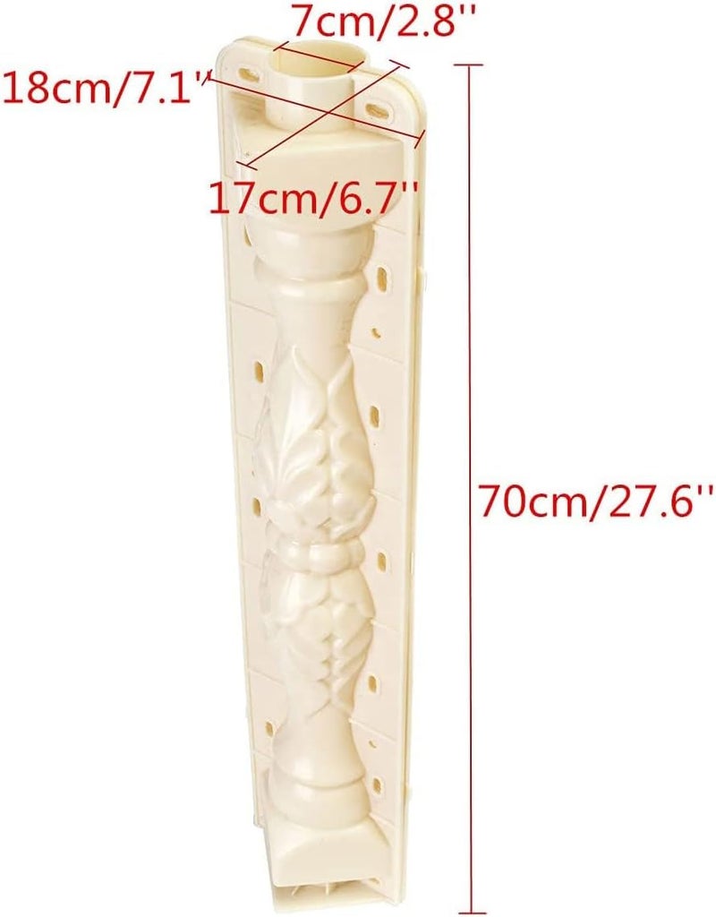 EAIVENY Prefabricated ABS Balcony Mold,Concrete Balustrade Mold Concrete Formwork for Outdoor Construction, DIY Home Improvement, Easy Installation and Reusable Design (Style 22) - Image 1